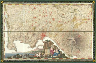 1793-kort over Napolis omegn af Giovanni Antonio Rizzi-Zannoni