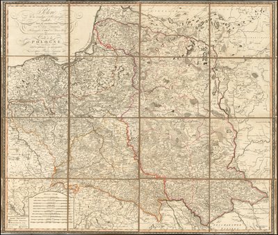 1807-kort over Polen af Giovanni Antonio Rizzi-Zannoni
