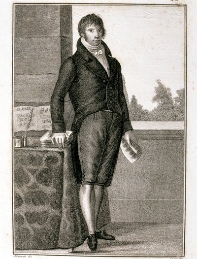 Portræt af Luigi Cherubini (radering) af Giovanni Antonio Sasso