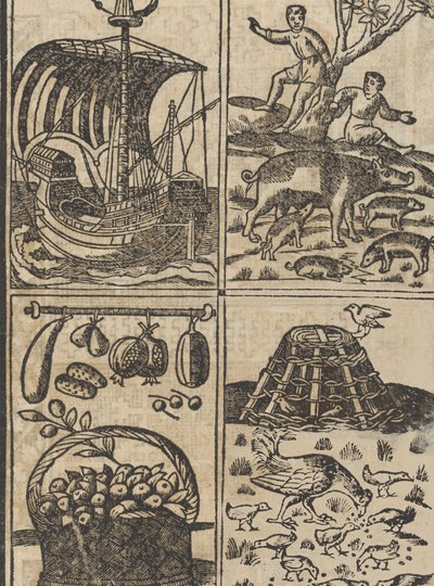 Eksempel på recammi, side 9 recto, 1530. af Giovanni Antonio Tagliente