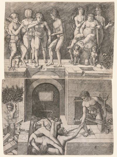 Allegori om den uvidende menneskehedens fald af Giovanni Antonio da Brescia