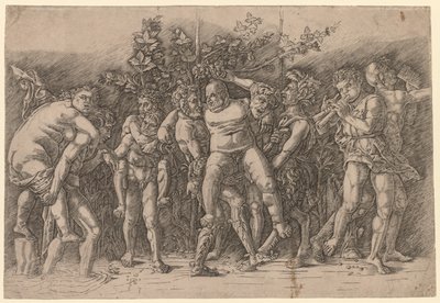 Bacchanal med Silenus. af Giovanni Antonio da Brescia
