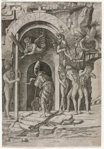 Nedstigning til Limbo, ca. 1490-1500. af Giovanni Antonio da Brescia