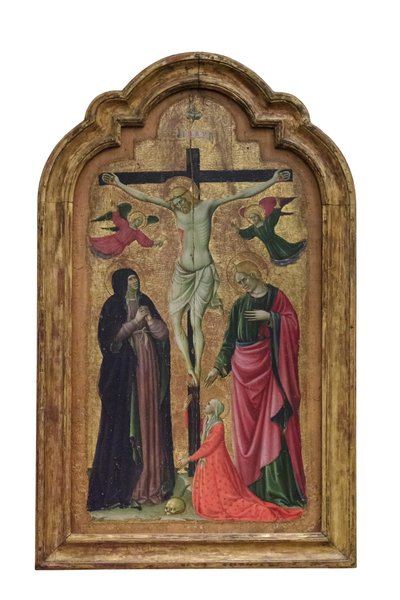 Korsfæstelse med Sankt Lucia, ca. 1465-70 (tempera på træ) af Giovanni Antonio da Pesaro