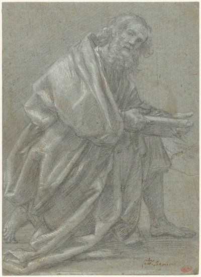 Studie for en knælende apostel af Giovanni Baglione