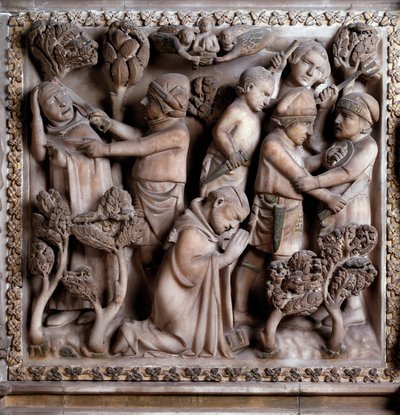 Repræsentation af martyren af Peter af Verona af Giovanni Balduccio