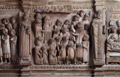 Skyens mirakel Hvid marmorskulptur, 1336-1339, af Giovanni di Balduccio af Giovanni Balduccio