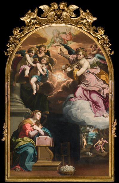 Sydlige tværskib, bebudelsens alter, altertavle af Giovanni Battista Trotti kendt som Il Malosso 1594 af Giovanni Battista Trotti