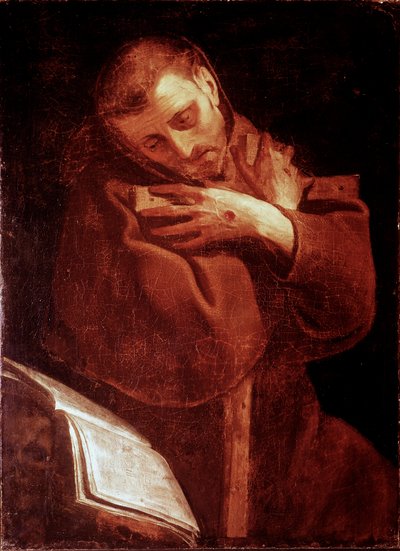 Heiliger Franz von Assisi im Gebet von Giovanni Battista  Crespi