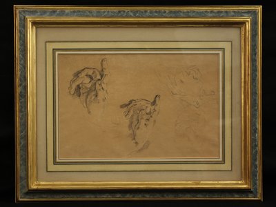 Studie af hænder (blyant) af Giovanni Battista Tiepolo