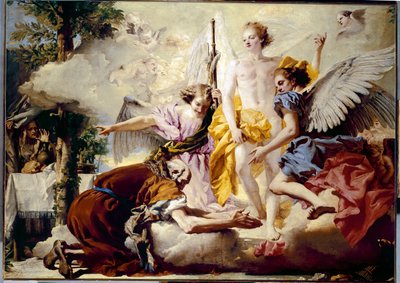 De tre engles tilsynekomst for Abraham af Giovanni Battista Tiepolo