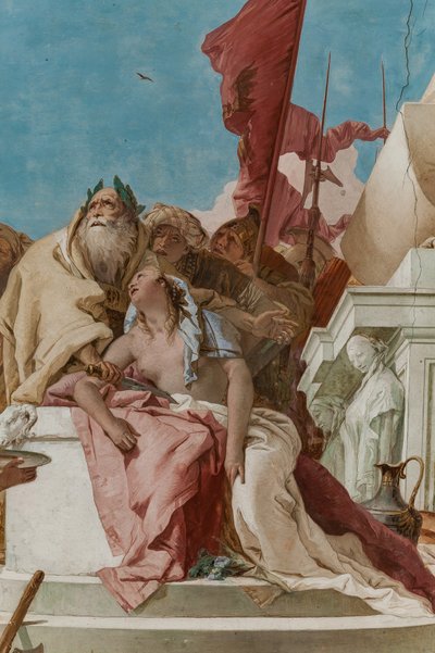 Palazzina (lille bygning), indgangshallen: "The Sacrifice of Iphigenia", detalje af Giovanni Battista Tiepolo
