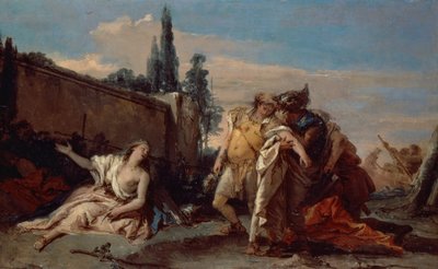 Rinaldo forlader Armida (olie på lærred) af Giovanni Battista (1696-1770) Tiepolo