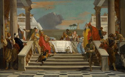 The Banket of Cleopatra and Antony, circa 1747-1750 (olie på lærred) af Giovanni Battista Tiepolo