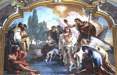 Kristi dåb (fresko) af Giovanni Battista Tiepolo