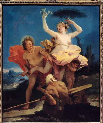 Apollo og Daphne Maleri af Giovanni Tiepolo (1696-1770) 1700-tallet søn. 0,96x0,79 m af Giovanni Battista Tiepolo