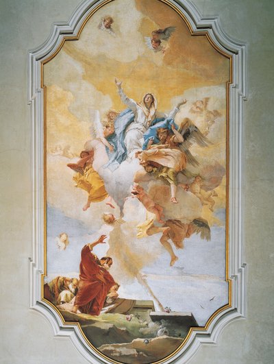 Assumption, af Giovanni Battista Tiepolo (1696-1770), fresco, Oratory of Purity, Udine af Giovanni Battista Tiepolo