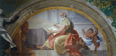Italien, Bergamo, Colleoni Chapel, St Mark Evangelist af Giovanni Battista Tiepolo