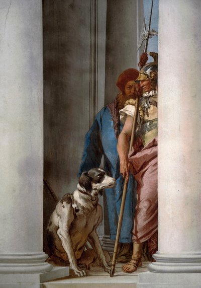 Ulysses og hans hund Argus af Giovanni Battista Tiepolo