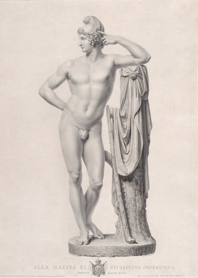 Paris lænet på en træstub, 1817. af Giovanni Battista Balestra