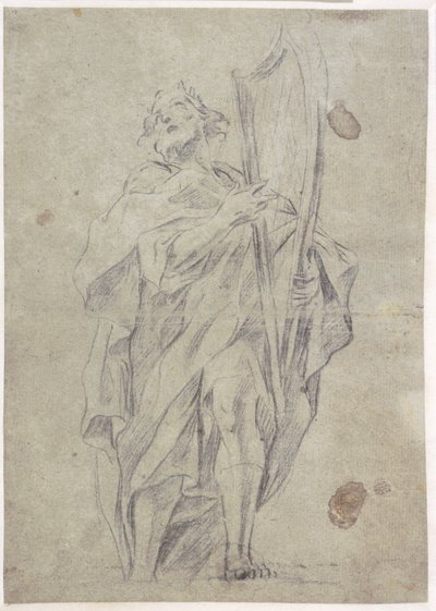 Kong David med sin harpe af Giovanni Battista Beinaschi