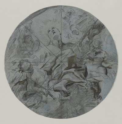 Apotheosis of a Saint recto, anden halvdel af 1600-tallet. af Giovanni Battista Benaschi