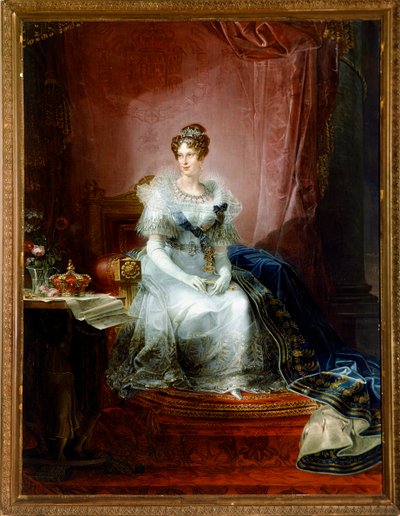 Portræt af Marie Louise af Habsburg Lorraine, Imperatrice af Frankrig (olie på lærred) af Giovanni Battista Borghesi