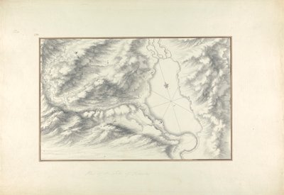 Plan over Tiberias-søen af Giovanni Battista Borra
