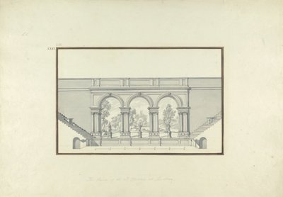 Rekonstruktion af det andet teater i Laodicea, ca. 1750 (pen og blæk og vask over grafit på lagt papir) af Giovanni Battista Borra