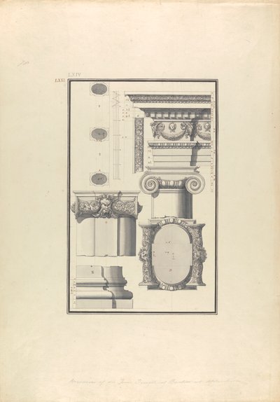 Rester af et ionisk tempel af Bacchus ved Afrodisias af Giovanni Battista Borra