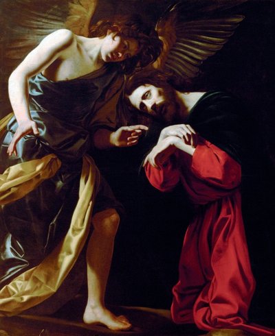 "Kristus på Oliebjerget" (Kristus på Oliebjerget) Maleri af Giovanni Battista Caracciolo (1578-1635) ca. 1615 - Olie på lærred Dim 148x124 cm Kunsthistorisk museum, Wien af Giovanni Battista Caracciolo