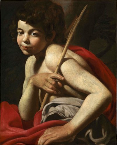 Johannes Døberen som dreng. af Giovanni Battista Caracciolo
