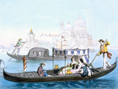 Venetiansk gondol, c1850. af Giovanni Battista Cecchini