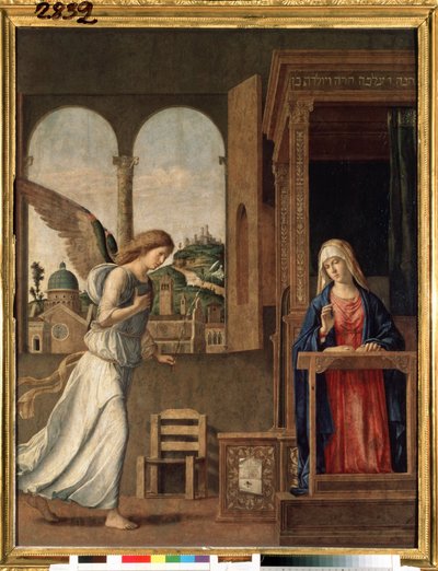 ""Bebudelsen"" (Bebudelsen) Maleri af Giovanni Battista Cima da Conegliano (ca. 1459-1517) 1495 Dim. 136x107 cm Sankt Petersborg, eremitagemuseum af Giovanni Battista Cima da Conegliano