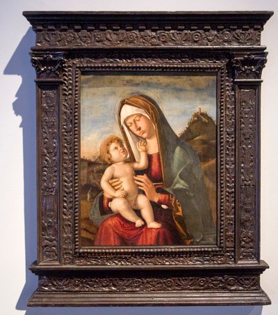 Madonna med barn (olie på lærred) af Giovanni Battista Cima da Conegliano