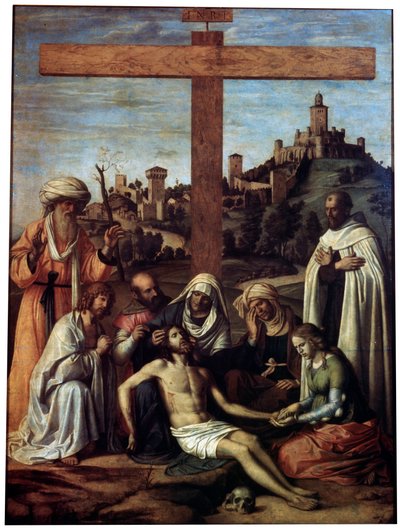Klagesangen over Kristus med en karmelitmunk, c1510. af Giovanni Battista Cima da Conegliano