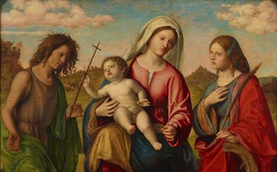 Jomfru og barn med Skt. Katarina og Skt. Johannes Døberen, ca. 1515 af Giovanni Battista Cima da Conegliano