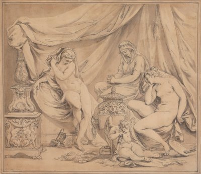Design til et monument til minde om Michelangelo af Giovanni Battista Cipriani