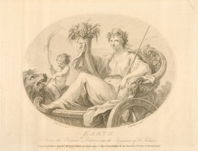 Earth, graveret af Francescco Bartolozzi (1727-1815) udgivet London, 1803 (litho) af Giovanni Battista Cipriani