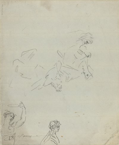 Figurstudier [verso] af Giovanni Battista Cipriani