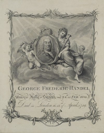 George Frideric Handel, graveret af Francesco Bartolozzi (1727-1815), ca. 1790 af Giovanni Battista Cipriani
