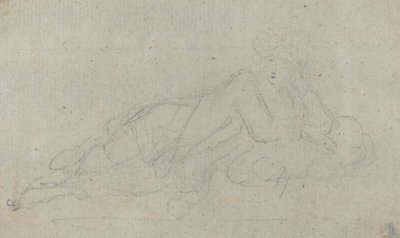 Tilbagelænet kvinde [verso] af Giovanni Battista Cipriani