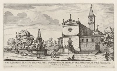 Kirke dedikeret til S. Pietro Apostolo (San Pietro i Montorio-kirken) af Giovanni Battista Falda