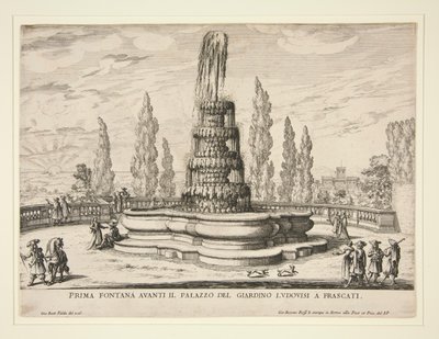 Springvand i Ludovisi-paladsets haver ved Frascati af Giovanni Battista Falda