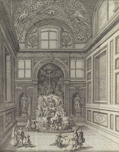 Stanza de Venti i Belvedere Theatre i Frascati ..., 1691 eller senere. af Giovanni Battista Falda