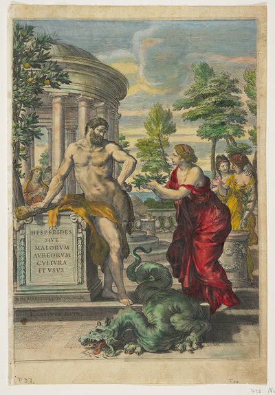 Frontispice og titelblad fra Hesperides, 1646 af Giovanni Battista Ferrari