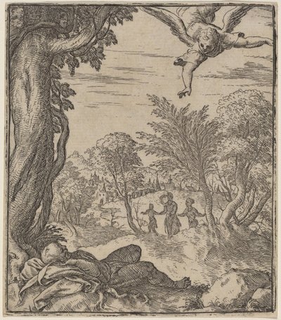 Englen, der viser sig for Josef af Giovanni Battista Fontana