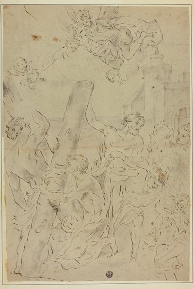 Sankt Andreas tilbeder korset af Giovanni Battista Gaulli