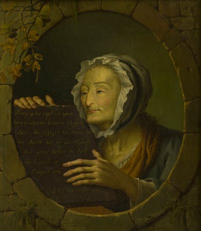 Portræt af Mary Yates (1649-1776) (olie på lærred) af Giovanni Battista Innocenzo Colombo