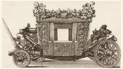 Set fra siden af Lord Castelmaines første vogn (1686) Bygget i 1686 af Andrea Cornely efter Ciro Ferri, 1687-1700 af Giovanni Battista Lenardi